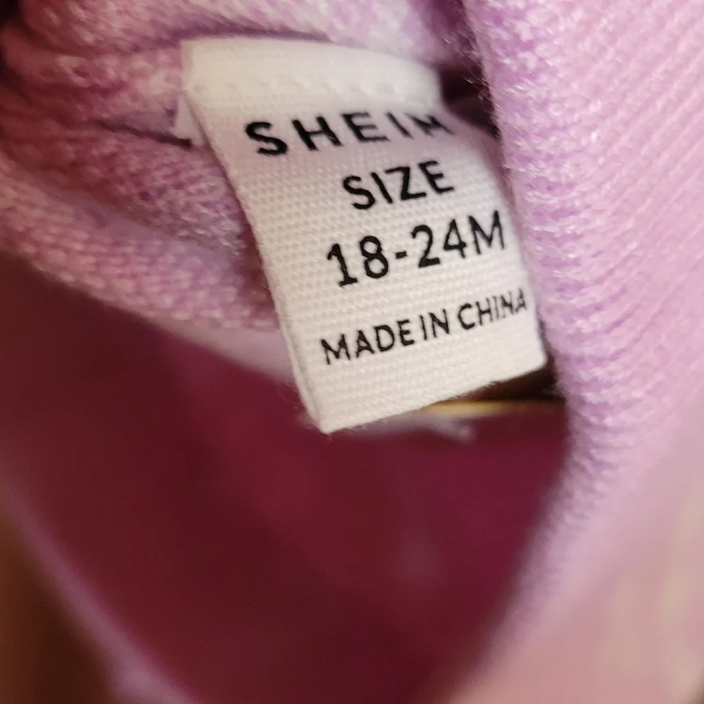 SHEIN Lavender Checkered Kids Pajama Set